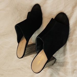Black Nine West Sandals 9.5